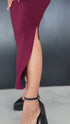 BORDO kleita ar savilkumiem "SOLO DANCE" LS104